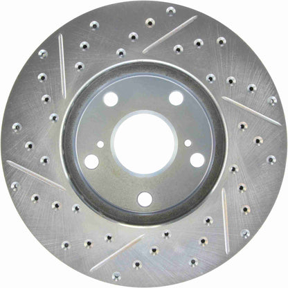 StopTech Select Sport Drilled And Slotted Brake Rotor; Front Left