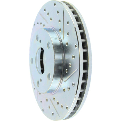 StopTech Select Sport Drilled And Slotted Brake Rotor; Front Left