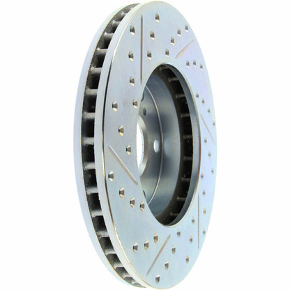 StopTech Select Sport Drilled And Slotted Brake Rotor; Front Left