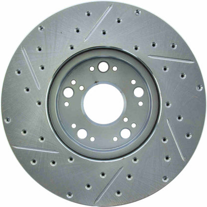 StopTech Select Sport Drilled And Slotted Brake Rotor; Front Left