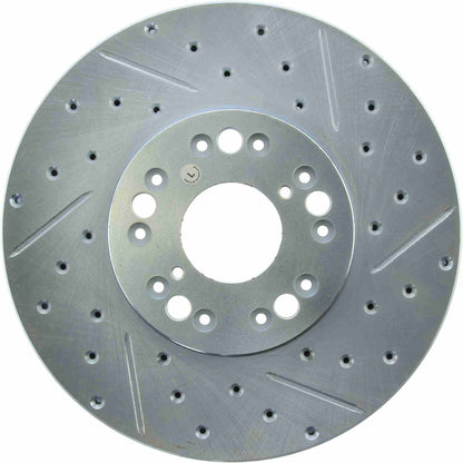 StopTech Select Sport Drilled And Slotted Brake Rotor; Front Left