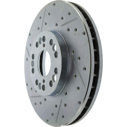 StopTech Select Sport Drilled And Slotted Brake Rotor; Front Right