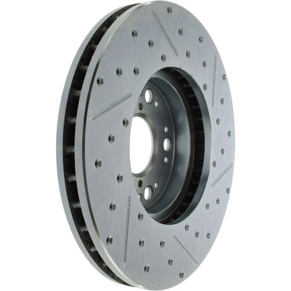 StopTech Select Sport Drilled And Slotted Brake Rotor; Front Right