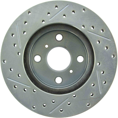 StopTech Select Sport Drilled And Slotted Brake Rotor; Front Left
