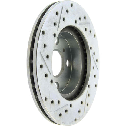 StopTech Select Sport Drilled And Slotted Brake Rotor; Front Left