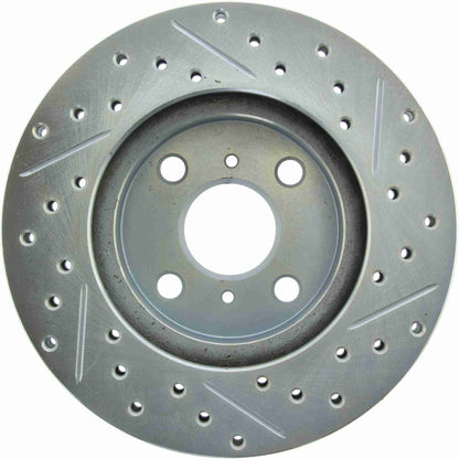 StopTech Select Sport Drilled And Slotted Brake Rotor; Front Right