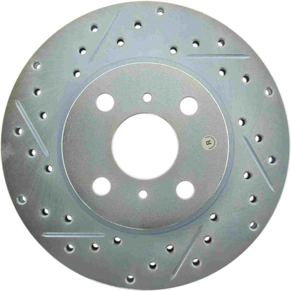 StopTech Select Sport Drilled And Slotted Brake Rotor; Front Right