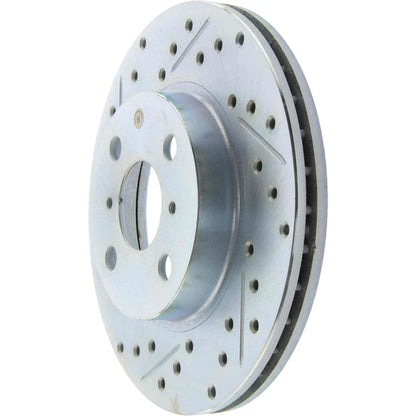 StopTech Select Sport Drilled And Slotted Brake Rotor; Front Right