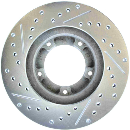 StopTech Select Sport Drilled And Slotted Brake Rotor; Front Left