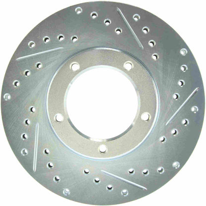 StopTech Select Sport Drilled And Slotted Brake Rotor; Front Left
