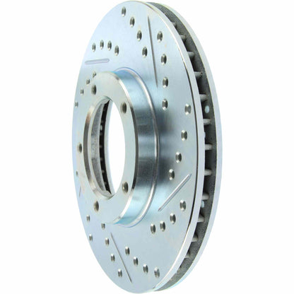 StopTech Select Sport Drilled And Slotted Brake Rotor; Front Left