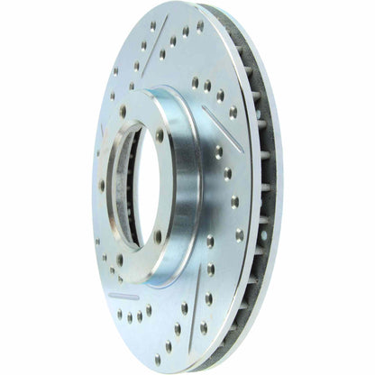StopTech Select Sport Drilled And Slotted Brake Rotor; Front Right