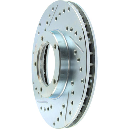 StopTech Select Sport Drilled And Slotted Brake Rotor; Front Right
