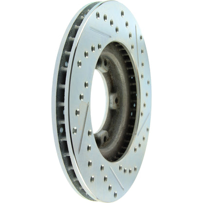 StopTech Select Sport Drilled And Slotted Brake Rotor; Front Right