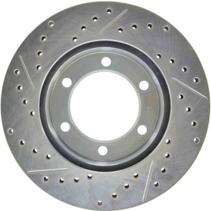 StopTech Select Sport Drilled And Slotted Brake Rotor; Front Left