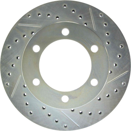 StopTech Select Sport Drilled And Slotted Brake Rotor; Front Left