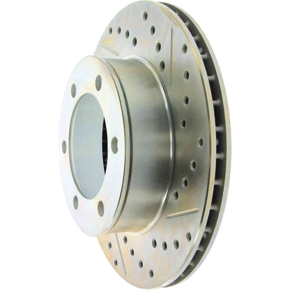 StopTech Select Sport Drilled And Slotted Brake Rotor; Front Left