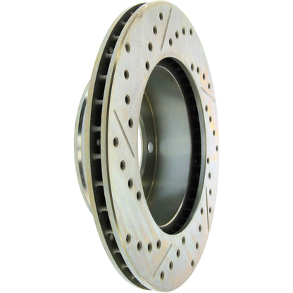 StopTech Select Sport Drilled And Slotted Brake Rotor; Front Left