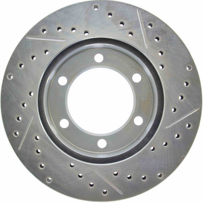 StopTech Select Sport Drilled And Slotted Brake Rotor; Front Right