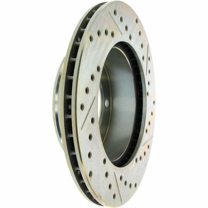 StopTech Select Sport Drilled And Slotted Brake Rotor; Front Right