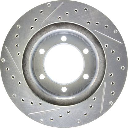StopTech Select Sport Drilled And Slotted Brake Rotor; Front Left