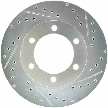 StopTech Select Sport Drilled And Slotted Brake Rotor; Front Left