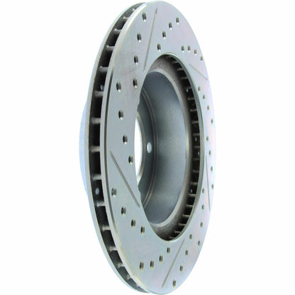 StopTech Select Sport Drilled And Slotted Brake Rotor; Front Left