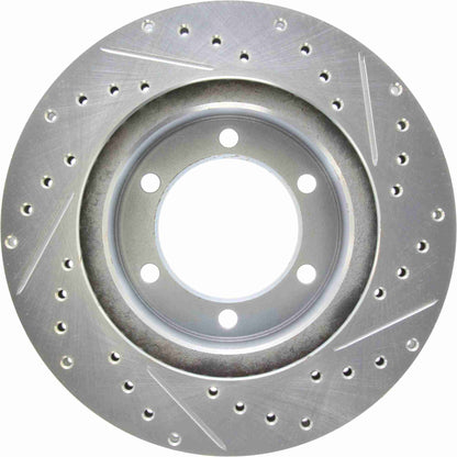 StopTech Select Sport Drilled And Slotted Brake Rotor; Front Right