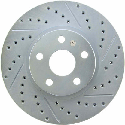 StopTech Select Sport Drilled And Slotted Brake Rotor; Front Left