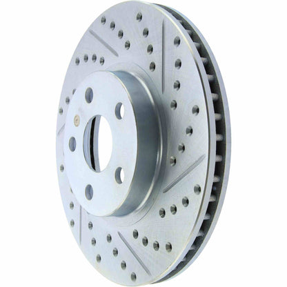 StopTech Select Sport Drilled And Slotted Brake Rotor; Front Left