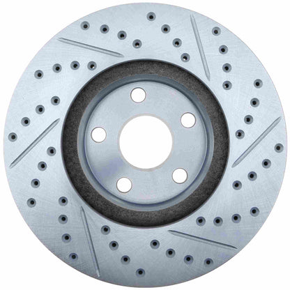 StopTech Select Sport Drilled And Slotted Brake Rotor; Front Right