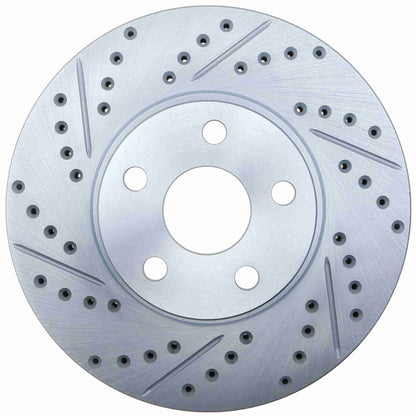 StopTech Select Sport Drilled And Slotted Brake Rotor; Front Right