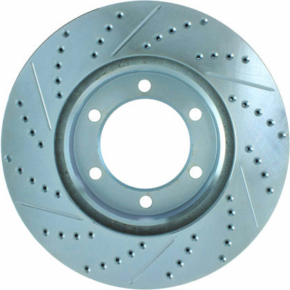StopTech Select Sport Drilled And Slotted Brake Rotor; Front Left