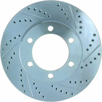 StopTech Select Sport Drilled And Slotted Brake Rotor; Front Left