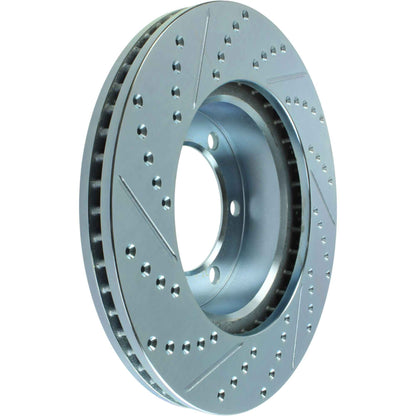 StopTech Select Sport Drilled And Slotted Brake Rotor; Front Left