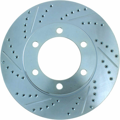 StopTech Select Sport Drilled And Slotted Brake Rotor; Front Right