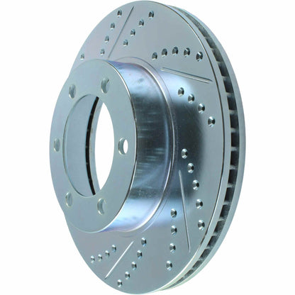 StopTech Select Sport Drilled And Slotted Brake Rotor; Front Right