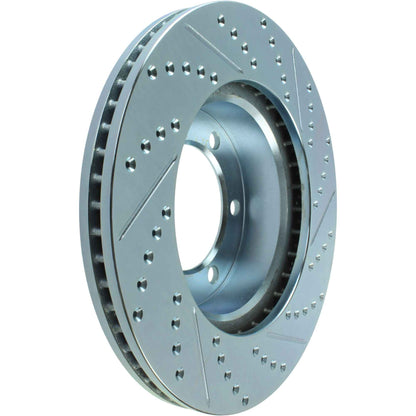 StopTech Select Sport Drilled And Slotted Brake Rotor; Front Right