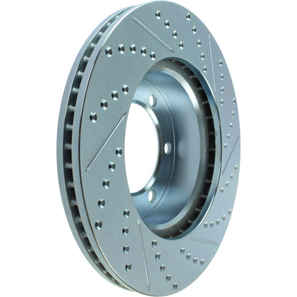 StopTech Select Sport Drilled And Slotted Brake Rotor; Front Right