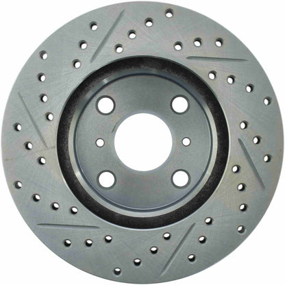 StopTech Select Sport Drilled And Slotted Brake Rotor; Front Left
