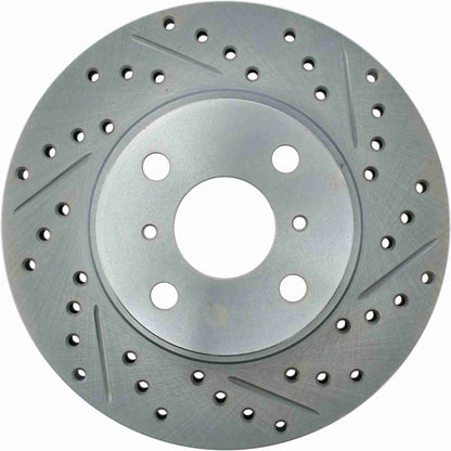 StopTech Select Sport Drilled And Slotted Brake Rotor; Front Left