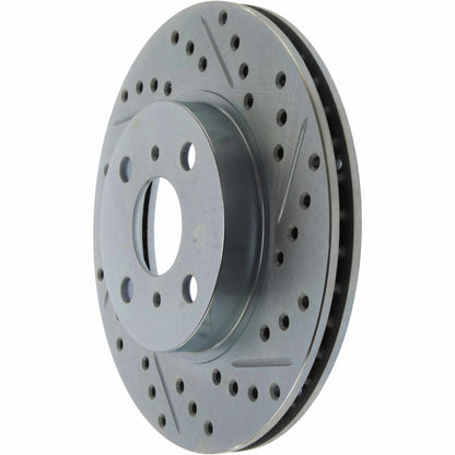 StopTech Select Sport Drilled And Slotted Brake Rotor; Front Left