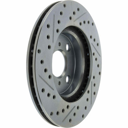 StopTech Select Sport Drilled And Slotted Brake Rotor; Front Left