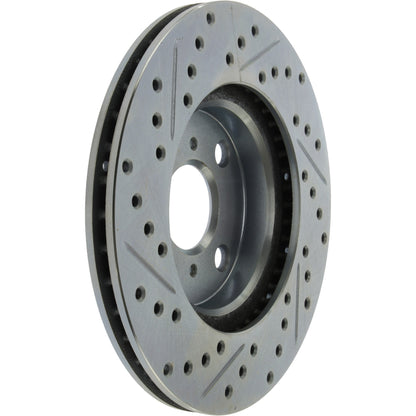 StopTech Select Sport Drilled And Slotted Brake Rotor; Front Left