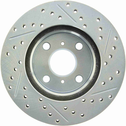 StopTech Select Sport Drilled And Slotted Brake Rotor; Front Right