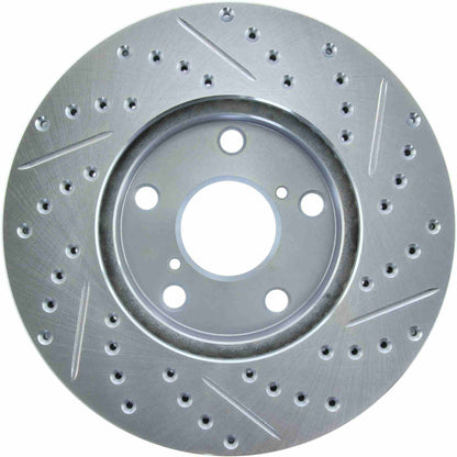 StopTech Select Sport Drilled And Slotted Brake Rotor; Front Right