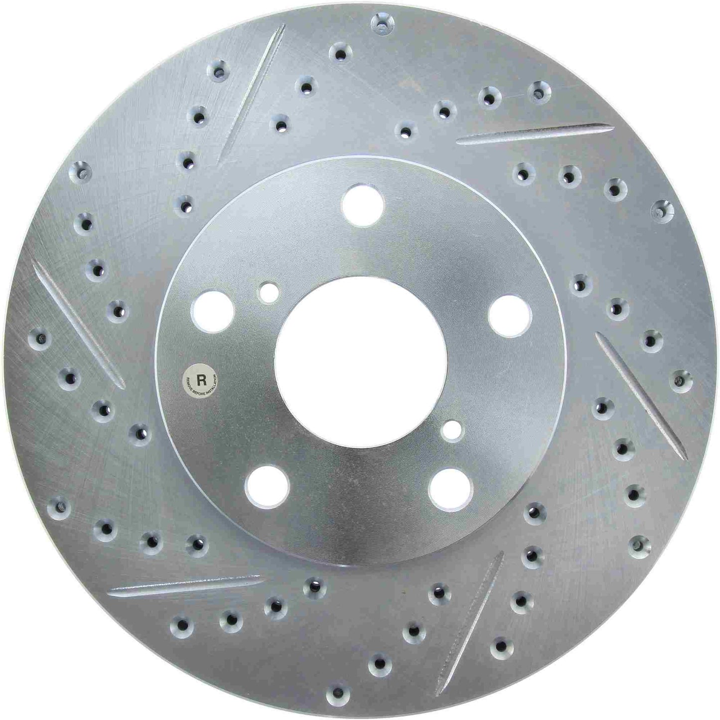 StopTech Select Sport Drilled And Slotted Brake Rotor; Front Right