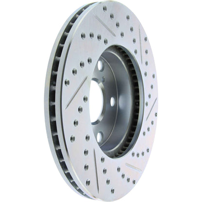 StopTech Select Sport Drilled And Slotted Brake Rotor; Front Right