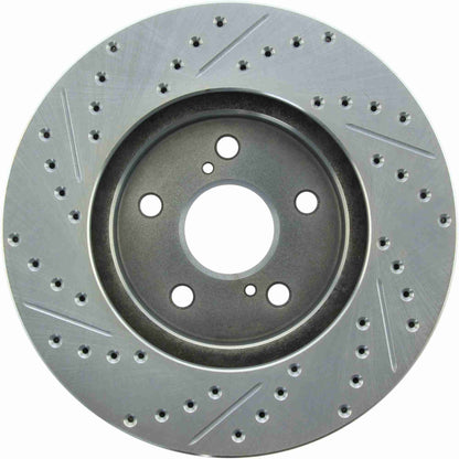 StopTech Select Sport Drilled And Slotted Brake Rotor; Front Left
