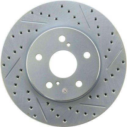 StopTech Select Sport Drilled And Slotted Brake Rotor; Front Left